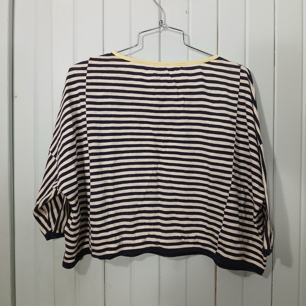 Part Two Cotton/linen Cropped , Striped  Shirt - Picture 2 of 6